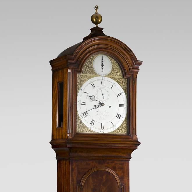 polished grand father clock